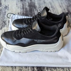 Valentino Garavani calfskin and suede leather Gumboy sneaker.
